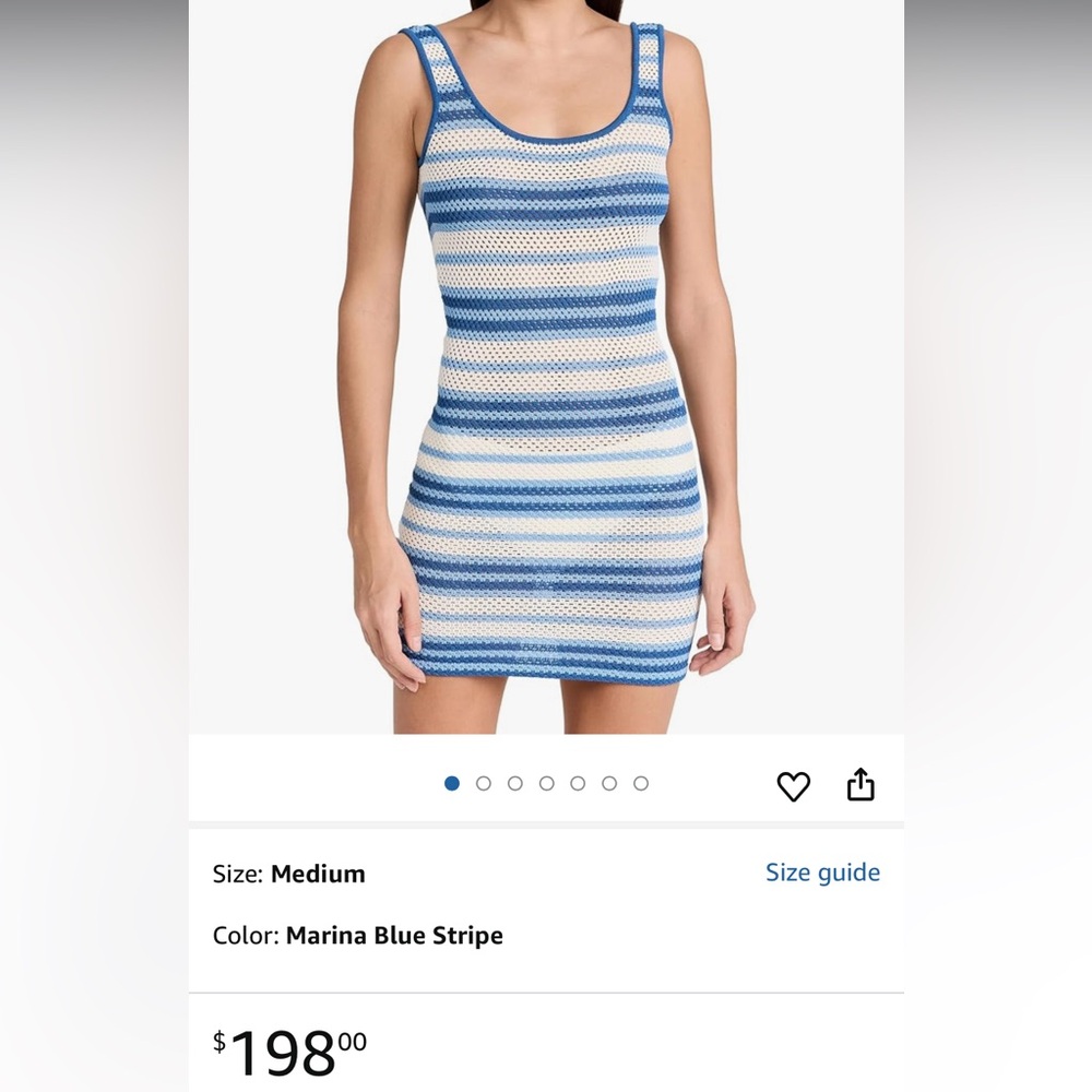 Solid and striped dress